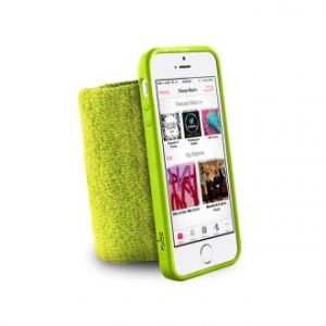 PURO Running Band - Frotka do biegania z etui iPhone SE / iPhone 5s / iPhone 5 + key pocket (limonko