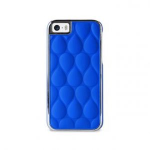PURO GLAM Drop Matellasse - Etui iPhone SE / iPhone 5s / iPhone 5 (niebieski)