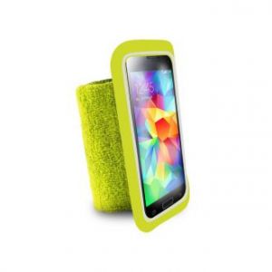 PURO Running Band - Uniwersalna frotka do biegania do smartfonów max 5.1\\" + key pocket (limon