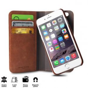 PURO Portfolio Case - Etui skórzane 2w1 iPhone 6s / iPhone 6 (brązowy)