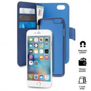 PURO Wallet Detachable - Etui 2w1 iPhone 6s / iPhone 6 (granatowy)