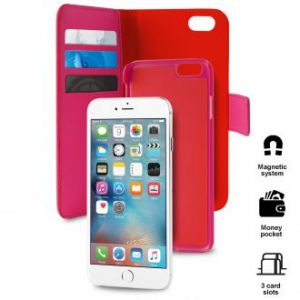 PURO Wallet Detachable - Etui 2w1 iPhone 6s / iPhone 6 (różowy)
