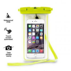 PURO Waterproof Case - Nieprzemakalne etui smartphone/phablet max. 5.7\\" (limonkowy)