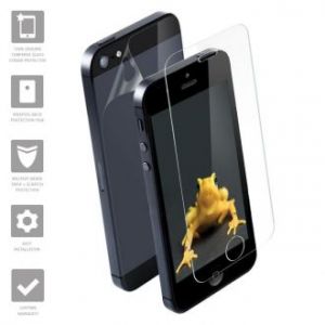 Wrapsol Hybrid - Hartowane szkło 9H + folia na obudowę do iPhone SE / iPhone 5s / iPhone 5