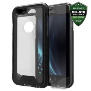 Zizo ION Cover - Pancerne etui iPhone 6s / iPhone 6 + szkło 9H na ekran (czarny/przezroczysty)