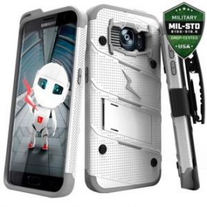 Zizo Bolt Cover - Pancerne etui Samsung Galaxy S7 edge (biały/szary)