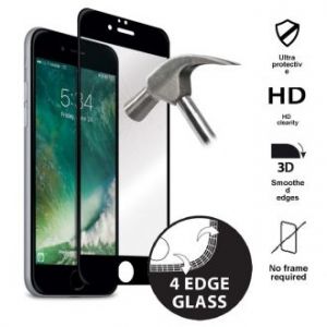 Puro Premium Full Edge Tempered Glass - Szkło ochronne hartowane na ekran iPhone 7 (czarna ramka)