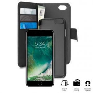 PURO Wallet Detachable - Etui 2w1 iPhone 7 / iPhone 6s / iPhone 6 (czarny)