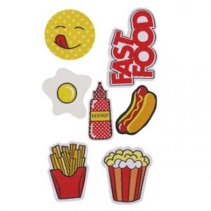 PURO Patch Mania - Zestaw 7 naklejek do etui (Food)