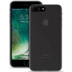 PURO Ultra Slim \\"0.3\\" Cover - Zestaw etui + folia na ekran iPhone 7 Plus (czarny przez
