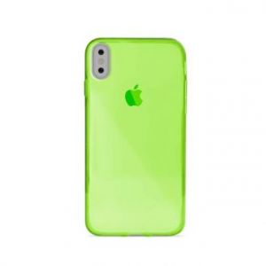PURO 0.3 Nude - Etui iPhone X (Fluo Green)