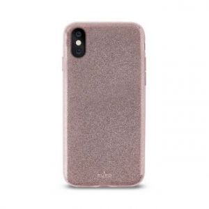 PURO Glitter Shine Cover - Etui iPhone X (Rose Gold)