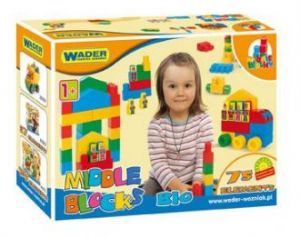 Wader Klocki Midle Blocks Duży Zestaw 70 Elementów