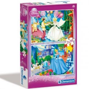 Puzzle 2x20 elementów Clementoni Kopciuszek Disney