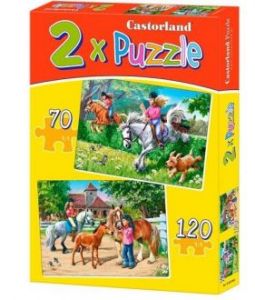 2 x Puzzle 70 I 120 Elementów Castorland