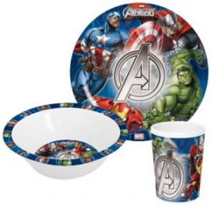 Zestaw Avengers śniadaniowy obiadowy Melamina