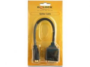 ADAPTER DVI-D(M)(24+1) DUAL LINK->DVI-D(F)(24+1) DUAL LINK X2 DELOCK