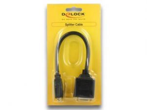 ADAPTER DVI-D(M)(24+1) DUAL LINK->DVI-D(F)(24+1) DUAL LINK +HDMI DELOCK