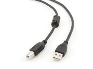 KABEL USB AM-BM 2.0 3M NIKLOWANE WTYKI, CZARNY GEMBIRD