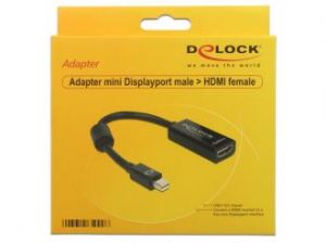 ADAPTER DISPLAYPORT MINI(M)->HDMI(F) DELOCK (USZKODZONE OPAKOWANIE)
