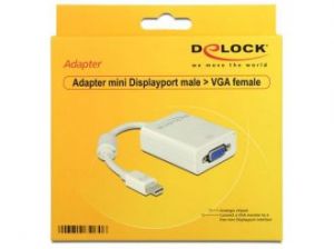 ADAPTER DISPLAYPORT MINI(M)->VGA(F) DELOCK