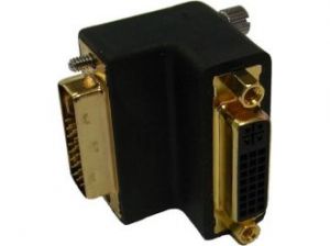 ADAPTER DVI-I(M)(24+5) DUAL LINK->DVI-I(F)(24+5) DUAL LINK KĄTOWY 90 DELOCK