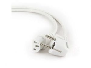 KABEL ZASILAJĄCY VDE CEE 7/7-> IEC 320 C13 1.8M BIAŁY GEMBIRD