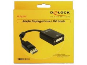 ADAPTER DISPLAYPORT(M)->DVI-I(F)(24+5) DUAL LINK 20CM DELOCK