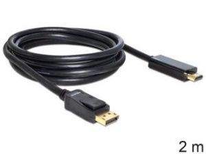 KABEL DISPLAYPORT M->HDMI M 2M GOLD DELOCK