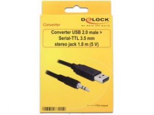 KABEL USB 2.0(AM)->SERIAL TTL 3.5MM JACK 5V 1.8M DELOCK