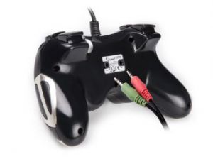 GAMEPAD GEMBIRD JPD-FFB-A USB WBUDOWANA KARTA MUZYCZNA VIBRATION PC (USZKODZONE OPAKOWANIE)