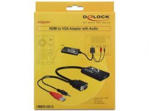 ADAPTER HDMI->VGA+AUDIO 3.5MM JACK+POWER USB DELOCK