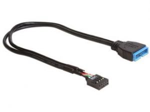 PRZEDŁUŻACZ USB PIN HEADER USB 3.0 19 PIN USB 2.0 9 PIN 30 CM DELOCK