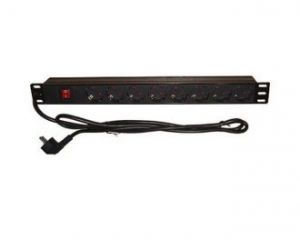 LISTWA ZASILAJĄCA GEMBIRD RACK PDU 1U 16A 8 GNIAZD SCHUKO 2M CZARNY