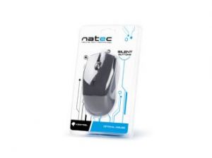 MYSZ Z CICHYM KLIKIEM NATEC KESTREL OPTYCZNA BLACK PRZEWODOWA