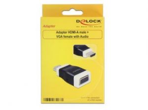 ADAPTER HDMI-A(M)->VGA (F)+AUDIO DELOCK