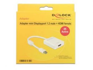 ADAPTER DISPLAYPORT MINI 1.2->HDMI(F) 4K AKTYWNY WHITE DELOCK