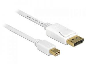 KABEL DISPLAYPORT MINI M->DISPLAYPORT M 5M V1.2 4K BIAŁY DELOCK