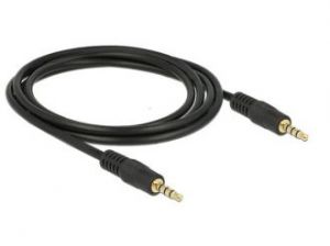KABEL STEREO 4 PIN MINIJACK->4 PIN MINIJACK IPHONE BLACK 2M DELOCK