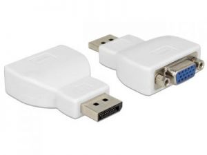 ADAPTER DISPLAYPORT->VGA 15 PIN WHITE DELOCK