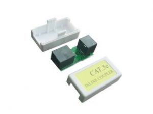 ADAPTER ZŁĄCZKA SIECIOWA CAT.5E RJ45 X2