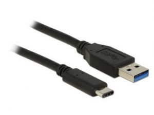 KABEL USB TYPE-C(M)-AM 3.1 1M BLACK DELOCK