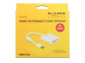 ADAPTER DISPLAYPORT MINI(M)->DVI-D (F)(24+5) 4K ACTIVE WHITE DELOCK