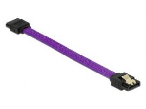 KABEL SATA DATA III (6GB/S) 10CM Z ZATRZASKAMI METALOWYMI PREMIUM DELOCK