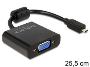 ADAPTER HDMI-D(MICRO)(M)->VGA (F) BLACK DELOCK