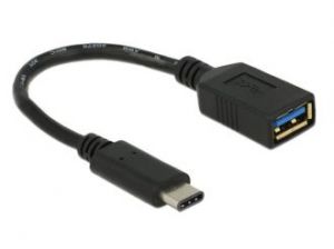 ADAPTER USB TYPE-C(M)-AF 3.1 GEN 1 15CM BLACK DELOCK