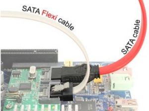 KABEL SATA DATA III (6GB/S) 10CM FLEXI 6GB/S WHITE DELOCK