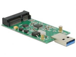 ADAPTER USB 3.0 AM ->MSATA NA PŁYTCE DRUKOWANEJ DELOCK