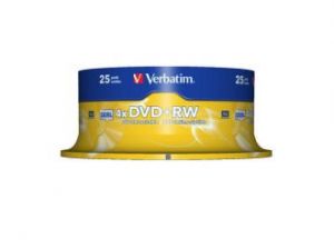 DVD+RW VERBATIM 4.7GB X4 MATT SILVER (25 CAKE)