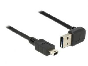 KABEL USB MINI AM-AM 2.0 1M EASY-USB KĄTOWY GÓRA/DÓŁ CZARNY DELOCK